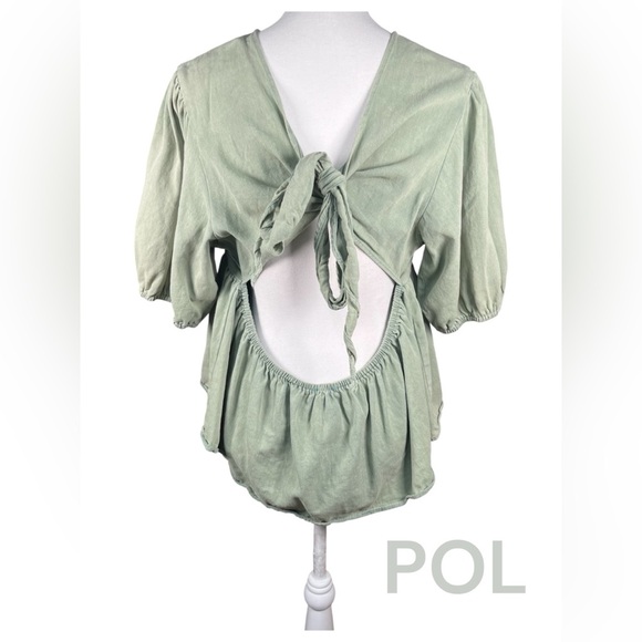 POL | SAGE TIE BACK BABYDOLL TOP - Picture 6 of 11